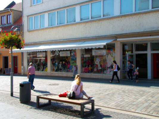 Symbolische Kartenansicht mit Markierung am Marktplatz in Sömmerda